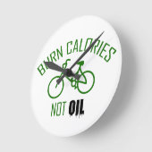 カロリーを消費しない油 ラウンド壁時計 (傾斜)