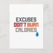 カロリーを消費しない言い訳やる気を起こさせる ポストカード (正面)