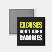 カロリーを消費しない言い訳 マグネット (正面/裏面)