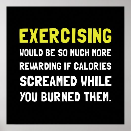 カロリー運動が悲鳴を上げる ポスター (正面)