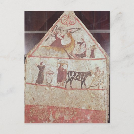 カロンの公園と行列 ポストカード (正面)