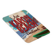 カロンビーチタイランドヴィンテージ旅行ポスター マグネット (右側)