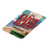 カロンビーチタイランドヴィンテージ旅行ポスター マグネット (左側)