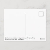 カローのバロー川を渡る船を見る白鳥 ポストカード (裏面)