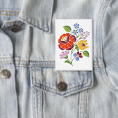 カローサ刺繍 - ハンガリーの民芸 缶バッジ (インサイチュ)