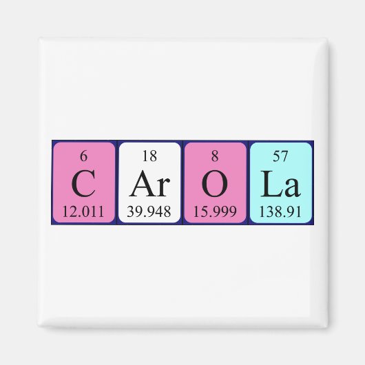 カローラ周期表名磁石 マグネット (正面)
