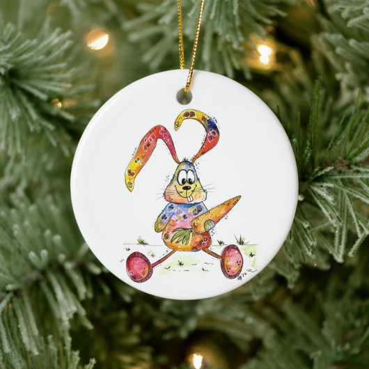 カワお洒落イバカラフルニー セラミックオーナメント (ツリー)