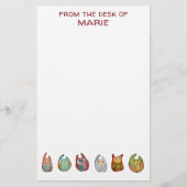 カワかわいらしイカラフル色フクロモダンウ 便箋 (正面)