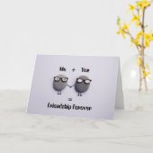 カワイおもしろいトな友人用友人ポストカード カード (黄色い花)