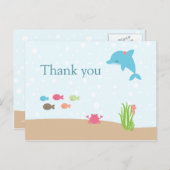 カワイアアンダーザシーガールズサンキューカード ポストカード (正面/裏面)