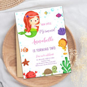 カワイアアンダーザシーパーティー招待状for girls 招待状