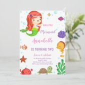 カワイアアンダーザシーパーティー招待状for girls 招待状 (スタンド正面)