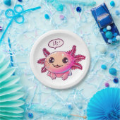 カワイアクソロトル漫画イン漫画スタイル ペーパープレート (パーティー)