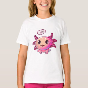 カワイアクソロトル漫画イン漫画スタイル Tシャツ