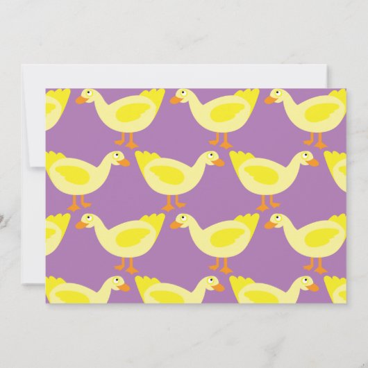 カワイアダックキッズ1st誕生日パーティの招待状 招待状 (裏面)