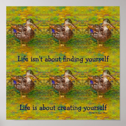 カワイアダックスライフ感動的引用文 ポスター (正面)