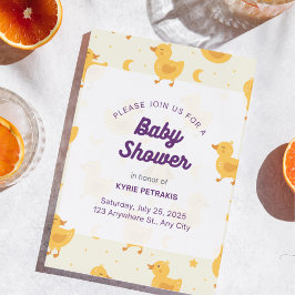 カワイアックよくはしゃぐパーティーベビーシャワー招待状 チラシ