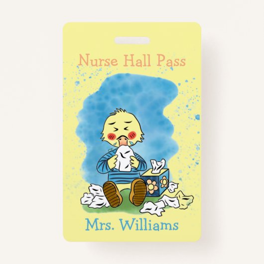 カワイアックナースイエローホールパスバッジ バッジ (正面)