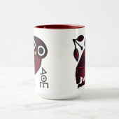 カワイアテナフクロウ金古代ギリシャ語 マグカップ (中央)