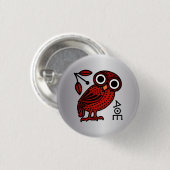 カワイアテナフクロウTetradrachmコイン古代ギリシャ語 缶バッジ (正面&裏面)