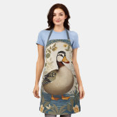 カワイアヒルヴィンテージフローラインスパイア自然 エプロン (着用した状態)