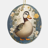 カワイアヒルヴィンテージフローラインスパイア自然 セラミックオーナメント (左)