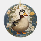 カワイアヒルヴィンテージフローラインスパイア自然 セラミックオーナメント (裏面)