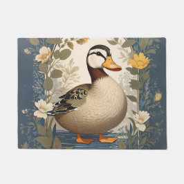 カワイアヒルヴィンテージフローラインスパイア自然 ドアマット