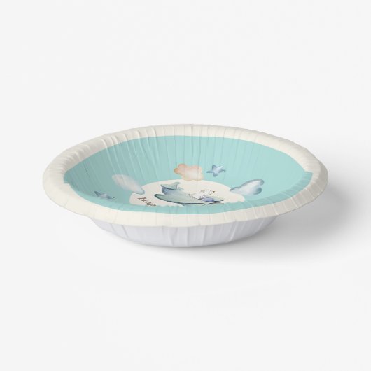 カワイアビエーションテーマ幼児ボーイズバースデーパーティー ペーパーボウル (傾斜あり)