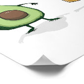 カワイアボカドおもしろいトースト ポスター (角)