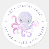 カワイアンザシーウォーター差出人住所 ラウンドシール (正面)