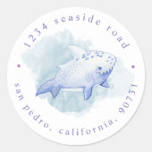 カワイアンザシーウォーター差出人住所 ラウンドシール (正面)
