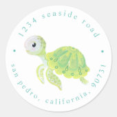 カワイアンザシーウォーター差出人住所 ラウンドシール (正面)