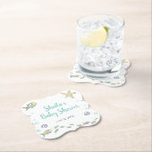 カワイアンザシーフィッシュテーマベビーシャワー ペーパーコースター (インサイチュ)