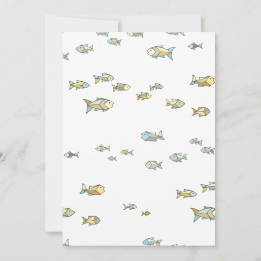 カワイアンザシーフィッシュベビーシャワー招待状 招待状 (裏面)