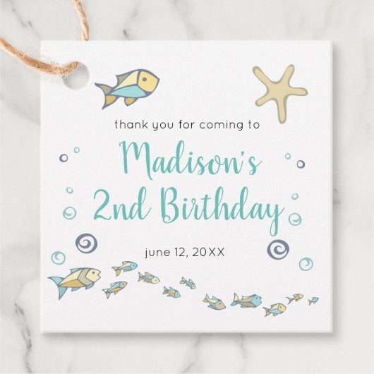 カワイアンザシーフィッシュ海誕生日 フェイバータグ (正面)