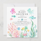 カワイアンザシーベビーシャワー招待状 招待状 (正面)