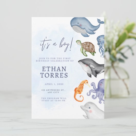 カワイアンザシーベビーシャワー招待状 招待状 (スタンド正面)