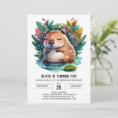 カワイアンドキャピよくはしゃぐバラ誕生日 招待状 (スタンド正面)