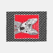 カワイアンドチワカラフルワフリースブランケット フリースブランケット (正面(横))