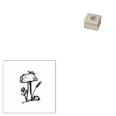 カワイイおもしろいキノコのスタンプ ラバースタンプ (押印)