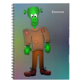 カワイイおもしろいモンスターイラストレーションパーソナライズされた – 名前 ノートブック