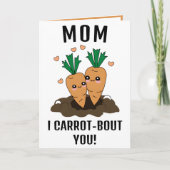 カワイイおもしろいーキャロットプンママハッピーバースデー サンキューカード (正面)
