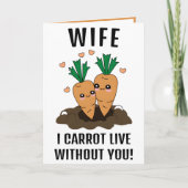 カワイイおもしろいーキャロットプンワイアハッピーバースデー サンキューカード (正面)