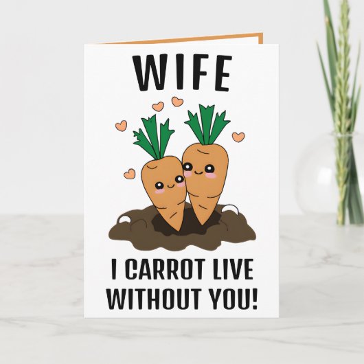 カワイイおもしろいーキャロットプンワイアハッピーバースデー サンキューカード (正面)