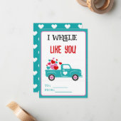 カワイイおもしろいーバレンタインデーのクラスが好き ノートカード (正面/裏面インサイチュ)