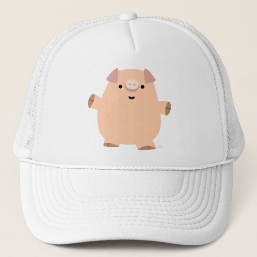 カワイイおもしろい漫画Pig Hat キャップ (正面)