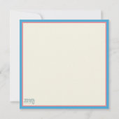 カワイイお洒落ハッピーイースターバニーインスピレーション ノートカード (裏面)