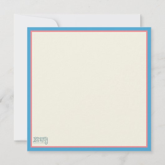 カワイイお洒落ハッピーイースターバニーインスピレーション ノートカード (裏面)