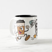 カワイイお洒落ーとコーヒータイムコーヒーマグ ツートーンマグカップ (正面左)